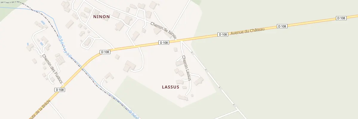 Plan du 1B Che Lassus à La Brède