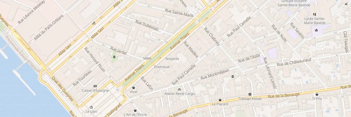 Plan du 41 Av Thiers à Bordeaux