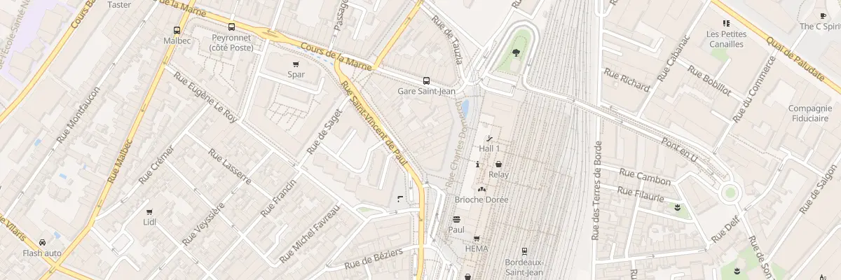 Plan du 22 Rue Saint Vincent de Paul à Bordeaux