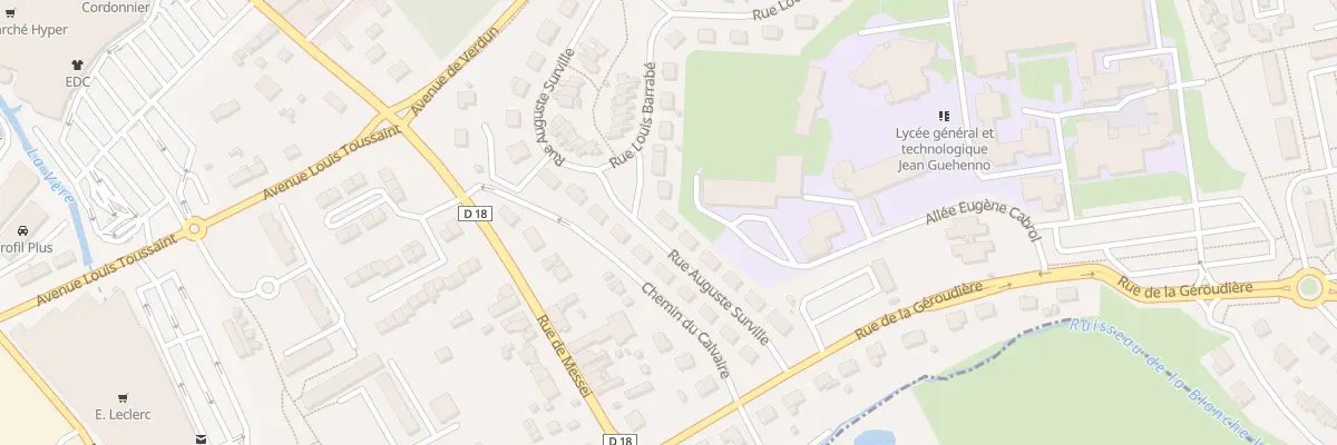 Plan du 23 Rue Auguste Surville à Flers