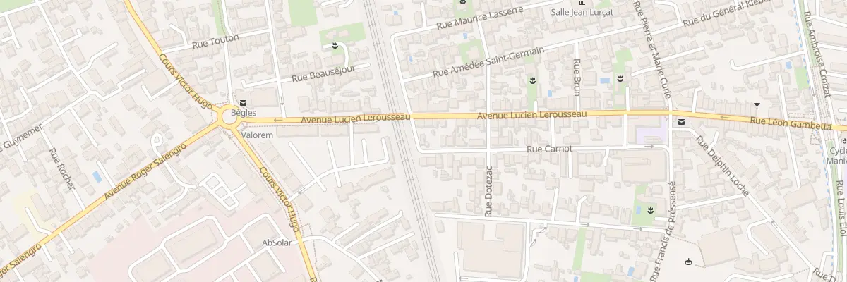 Plan du 63 Rue Carnot à Bègles