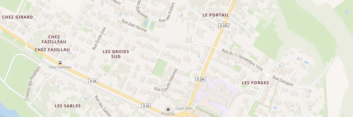 Plan du 28 Rue Claude Debussy à Chaniers