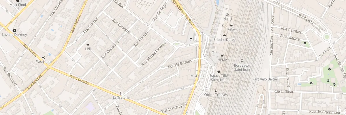 Plan du 6 Rue Fieffe à Bordeaux