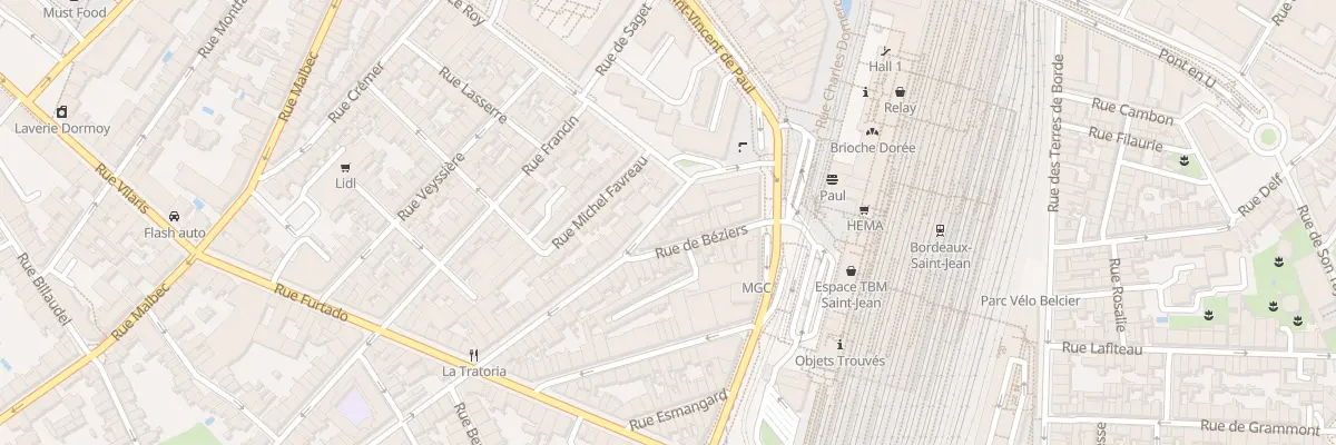 Plan du 8 Rue Fieffe à Bordeaux