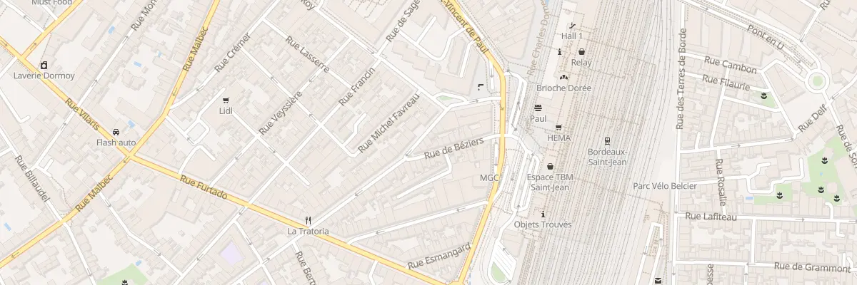 Plan du 10 Rue Fieffe à Bordeaux