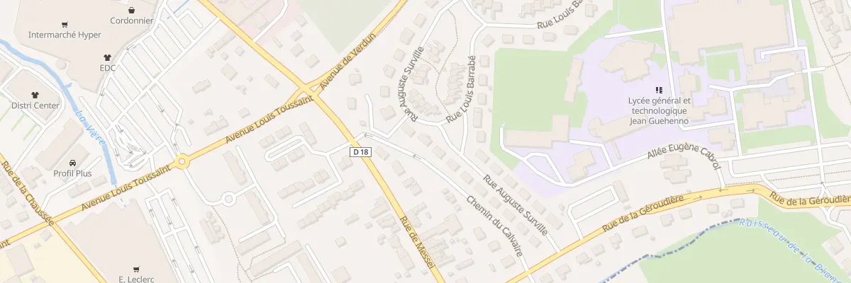 Plan du 24 Rue Auguste Surville à Flers