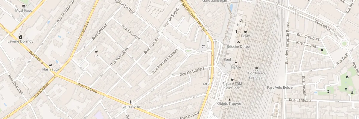 Plan du 3 Rue Fieffe à Bordeaux