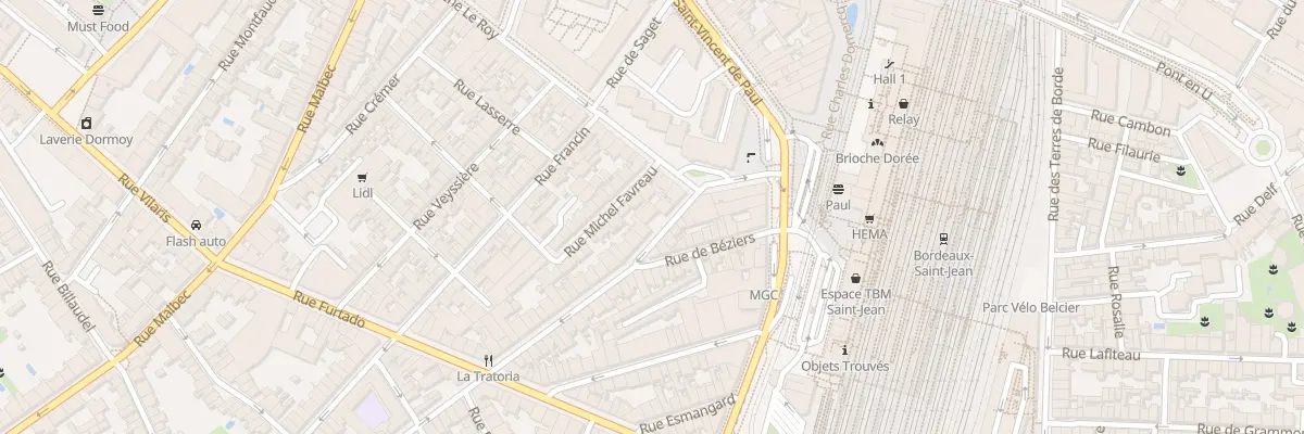 Plan du 5 Rue Fieffe à Bordeaux