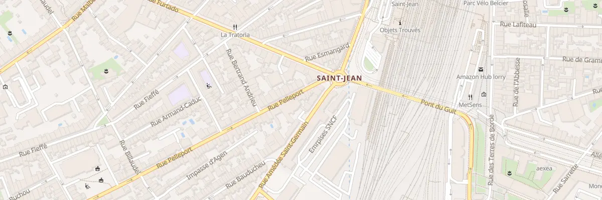Plan du 12 Rue Pelleport à Bordeaux