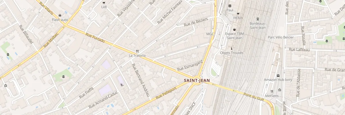 Plan du 22 Rue Pierre Loti à Bordeaux