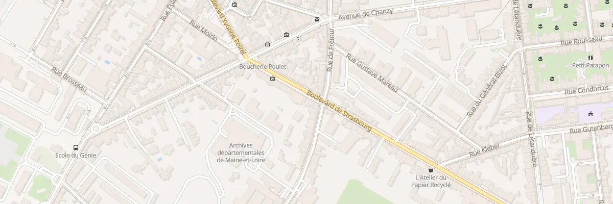 Plan du 16 Bd de Strasbourg à Angers