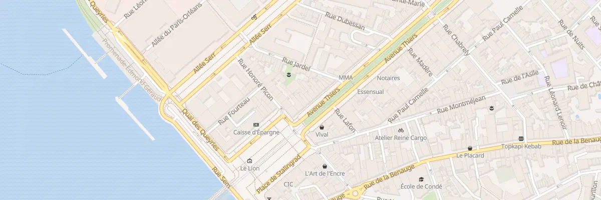 Plan du 6 Av Thiers à Bordeaux