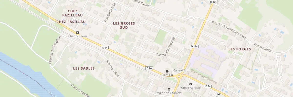 Plan du 2 Imp Mozart à Chaniers