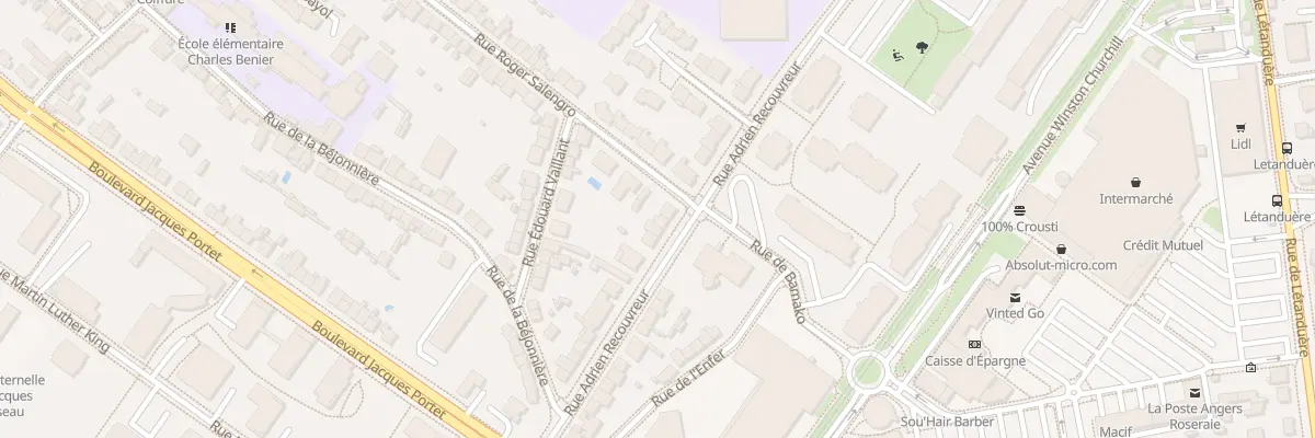 Plan du 72 Rue Adrien Recouvreur à Angers