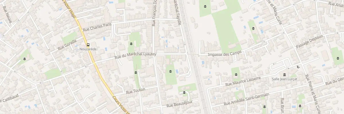Plan du 16 Rue du Maréchal Lyautey à Bègles