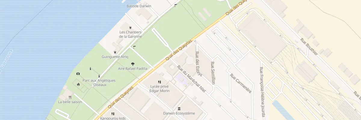 Plan du 100 Quai de Queyries à Bordeaux