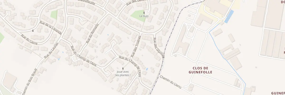 Plan du 3 Rue des Troènes à Angers