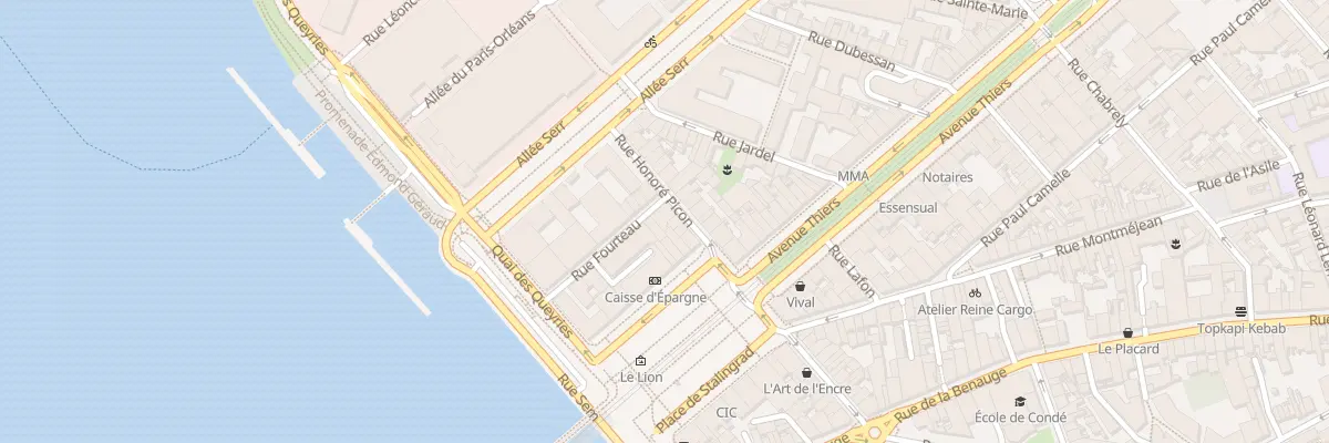 Plan du 23 Rue Fourteau à Bordeaux