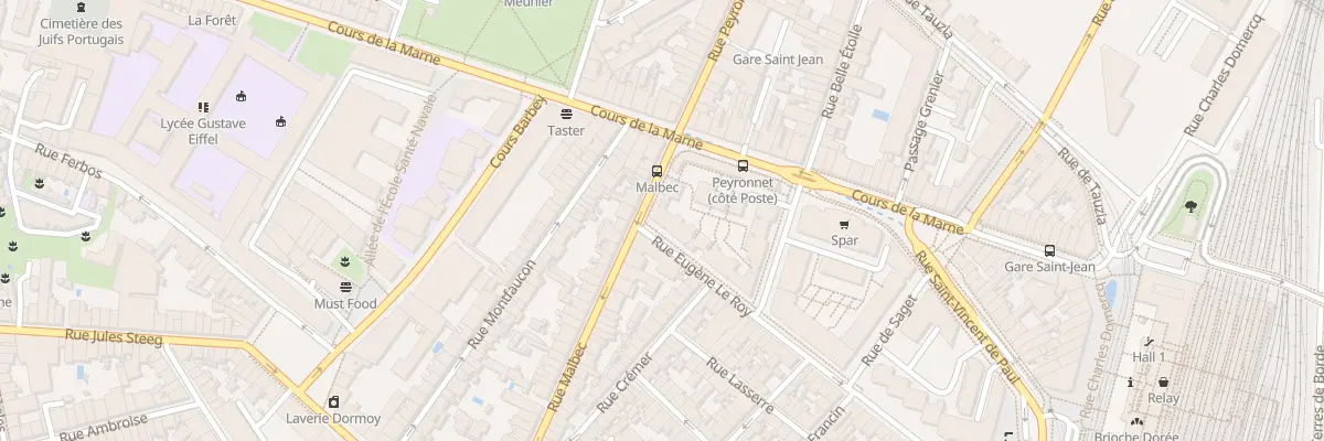 Plan du 8 Rue Malbec à Bordeaux