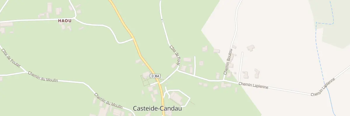 Plan du 45 Côte de Pouy à Casteide-Candau