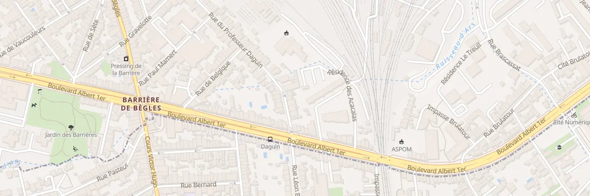 Plan du 68 Rue du Professeur Daguin à Bordeaux