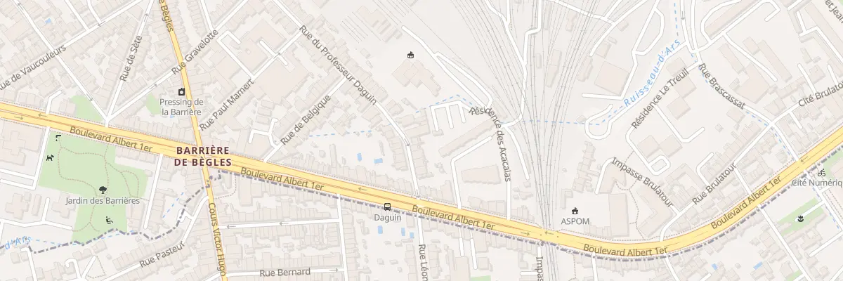 Plan du 66 Rue du Professeur Daguin à Bordeaux