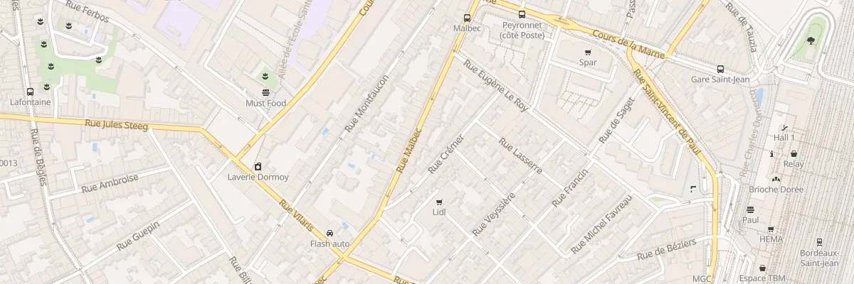 Plan du 44 Rue Malbec à Bordeaux