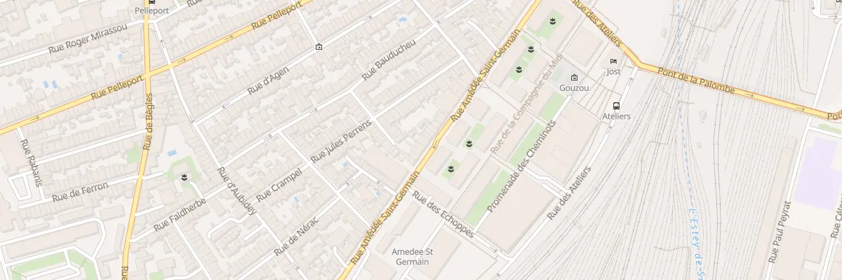 Plan du 91 Rue Amédée Saint-Germain à Bordeaux