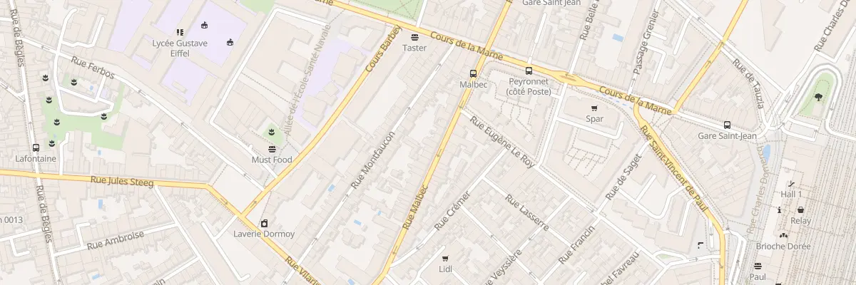 Plan du 23 Rue Malbec à Bordeaux