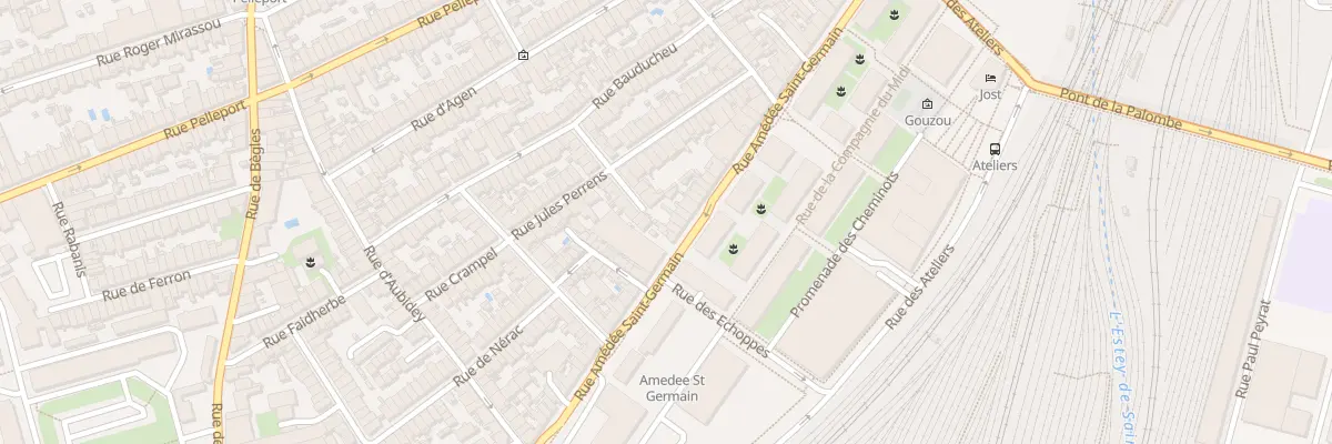 Plan du 94 Rue Amédée Saint-Germain à Bordeaux