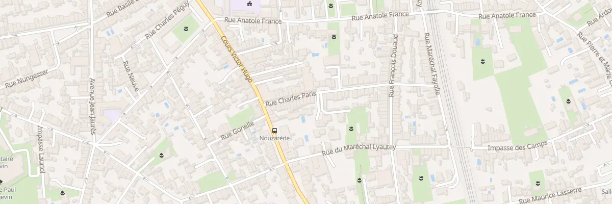 Plan du 21 Rue Charles Paris à Bègles