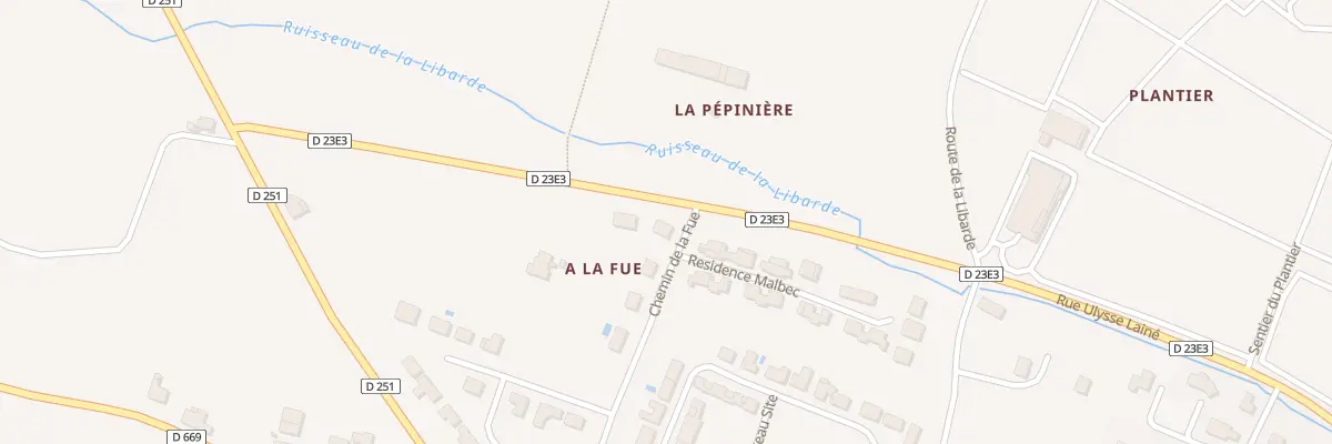 Plan du 7 A la Fue à Bourg
