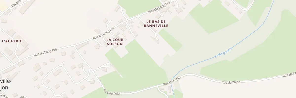 Plan du 500 Rue du Long Pre - Banneville à Malherbe-sur-Ajon