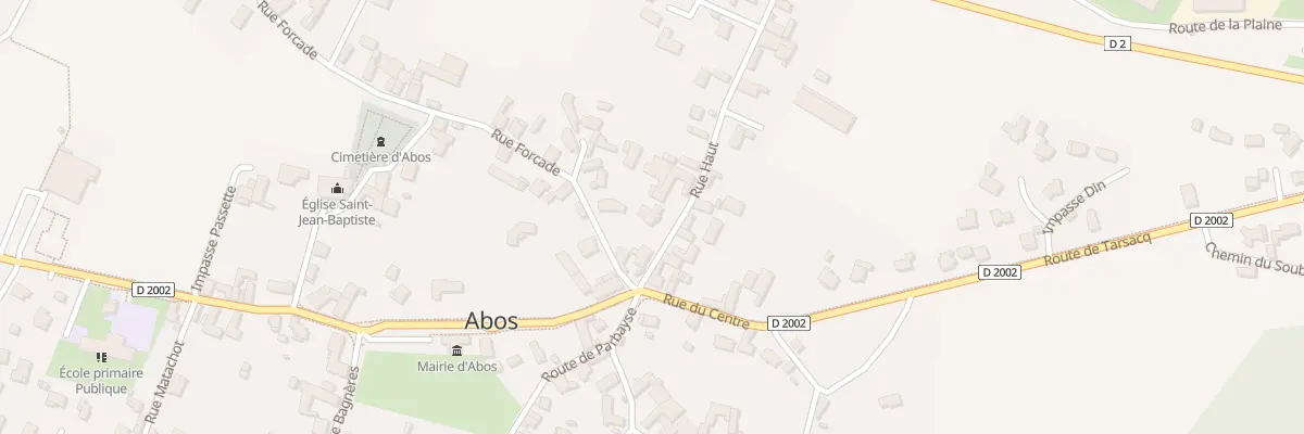 Plan du 1 Rue Haut à Abos