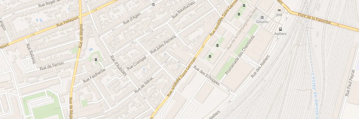 Plan du 9 Rue Gaugeacq à Bordeaux