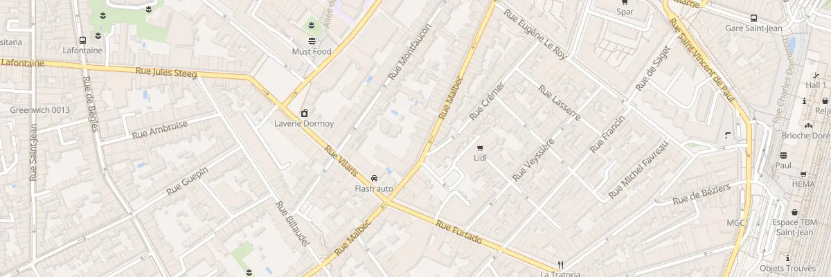 Plan du 61 Rue Malbec à Bordeaux