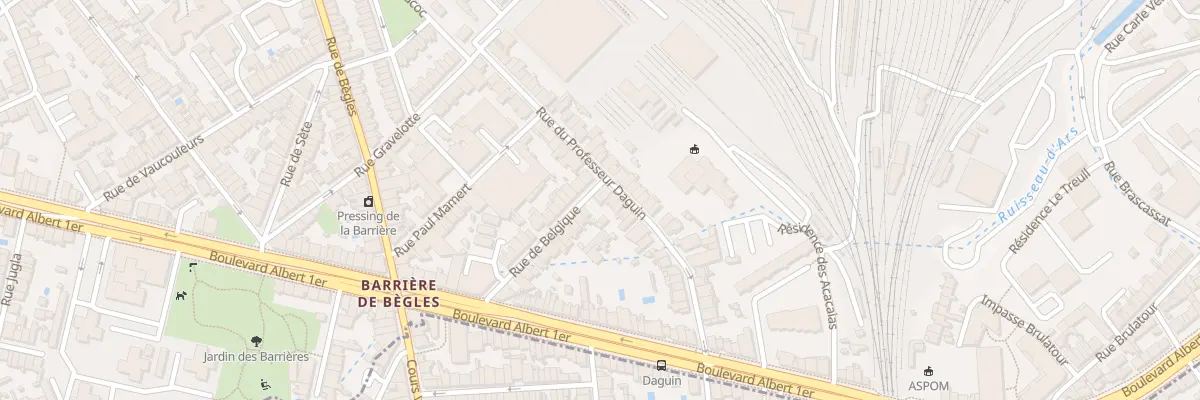 Plan du 25 Rue du Professeur Daguin à Bordeaux