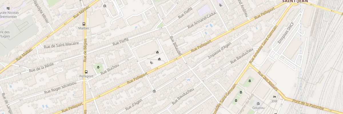 Plan du 87 Rue Pelleport à Bordeaux