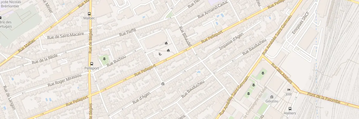 Plan du 108 Rue Pelleport à Bordeaux