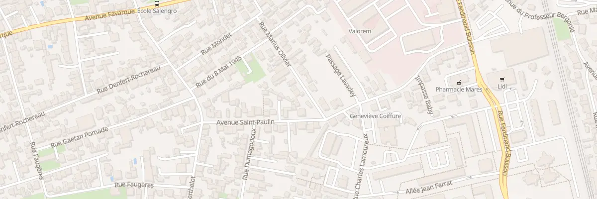 Plan du 4 Rue Marius Olivier à Bègles