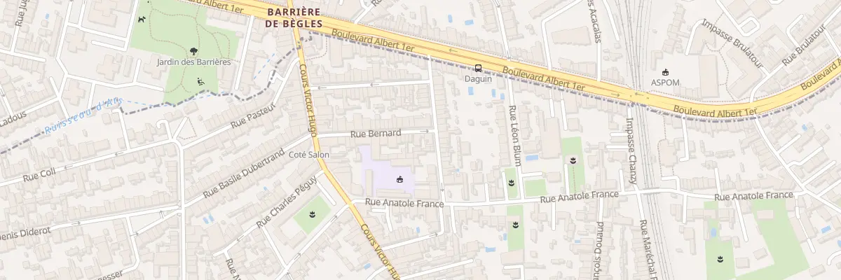 Plan du 6 Rue Bernard à Bègles