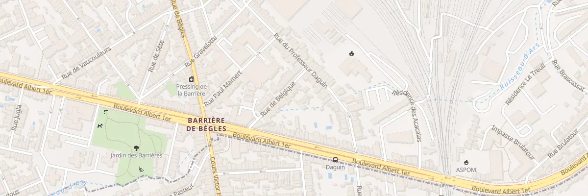Plan du 20 Rue de Belgique à Bordeaux