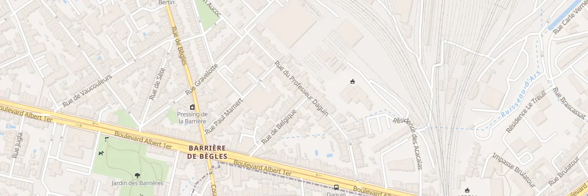 Plan du 25 Rue de Belgique à Bordeaux