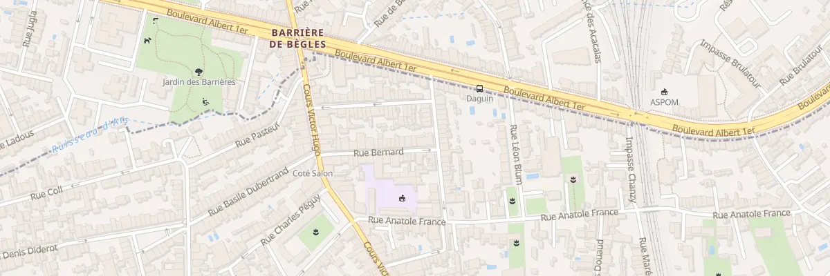 Plan du 5 Rue Bernard à Bègles