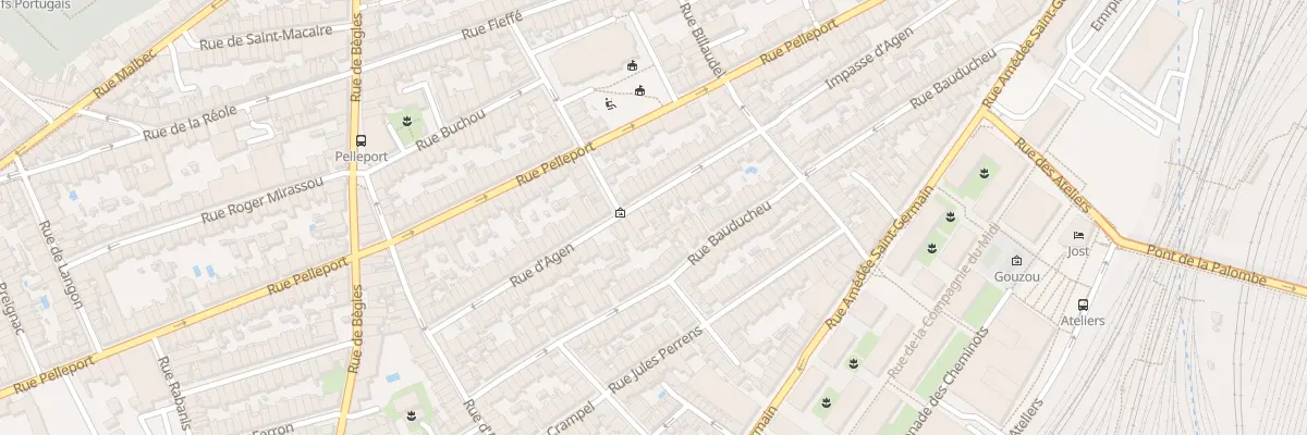 Plan du 55T Rue Agen à Bordeaux