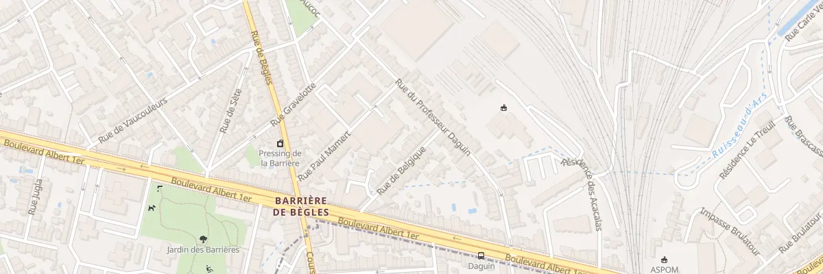 Plan du 21 Rue de Belgique à Bordeaux