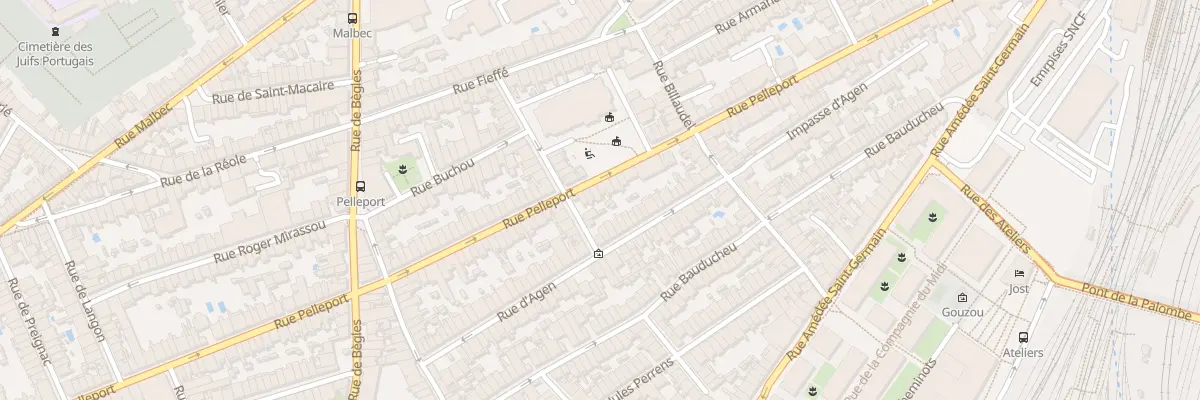 Plan du 120 Rue Pelleport à Bordeaux