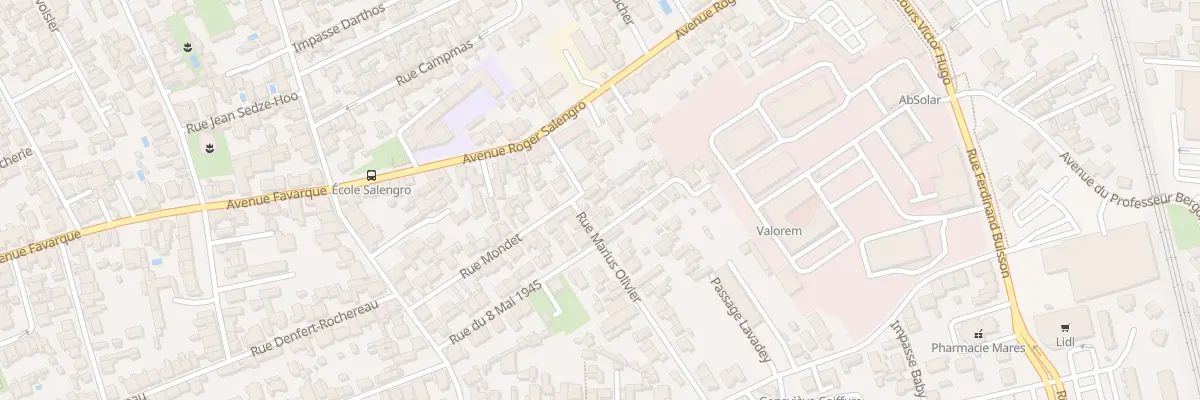 Plan du 27 Rue Marius Olivier à Bègles