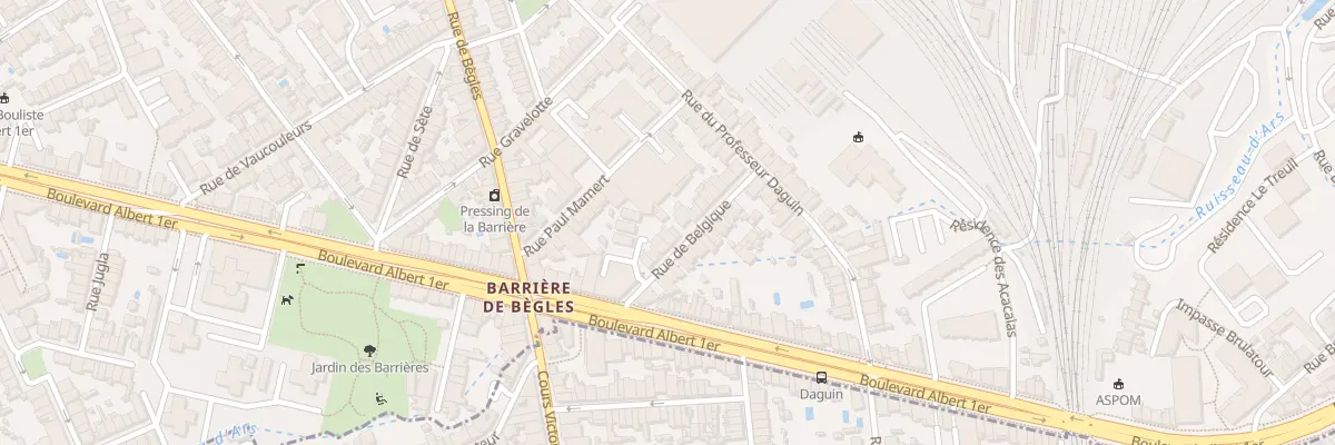Plan du 11 Rue de Belgique à Bordeaux