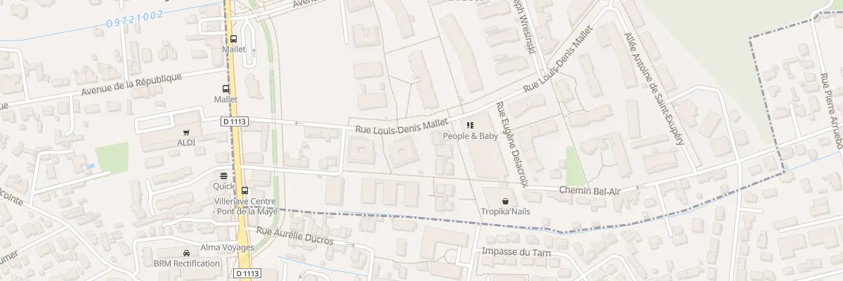 Plan du 20 Rue Louis Denis Mallet à Bègles